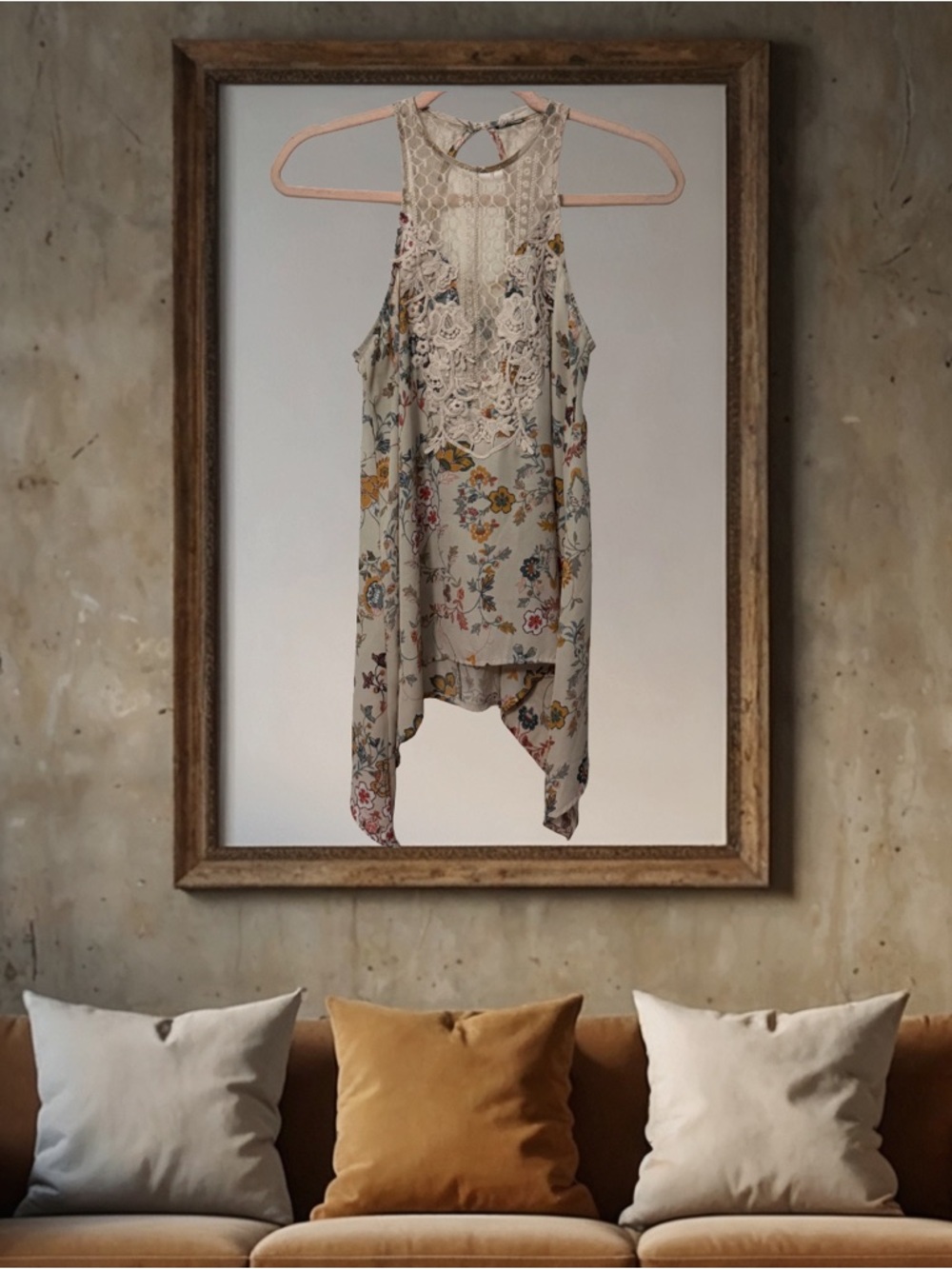 BOGO! Floral Tank with Lace Accents